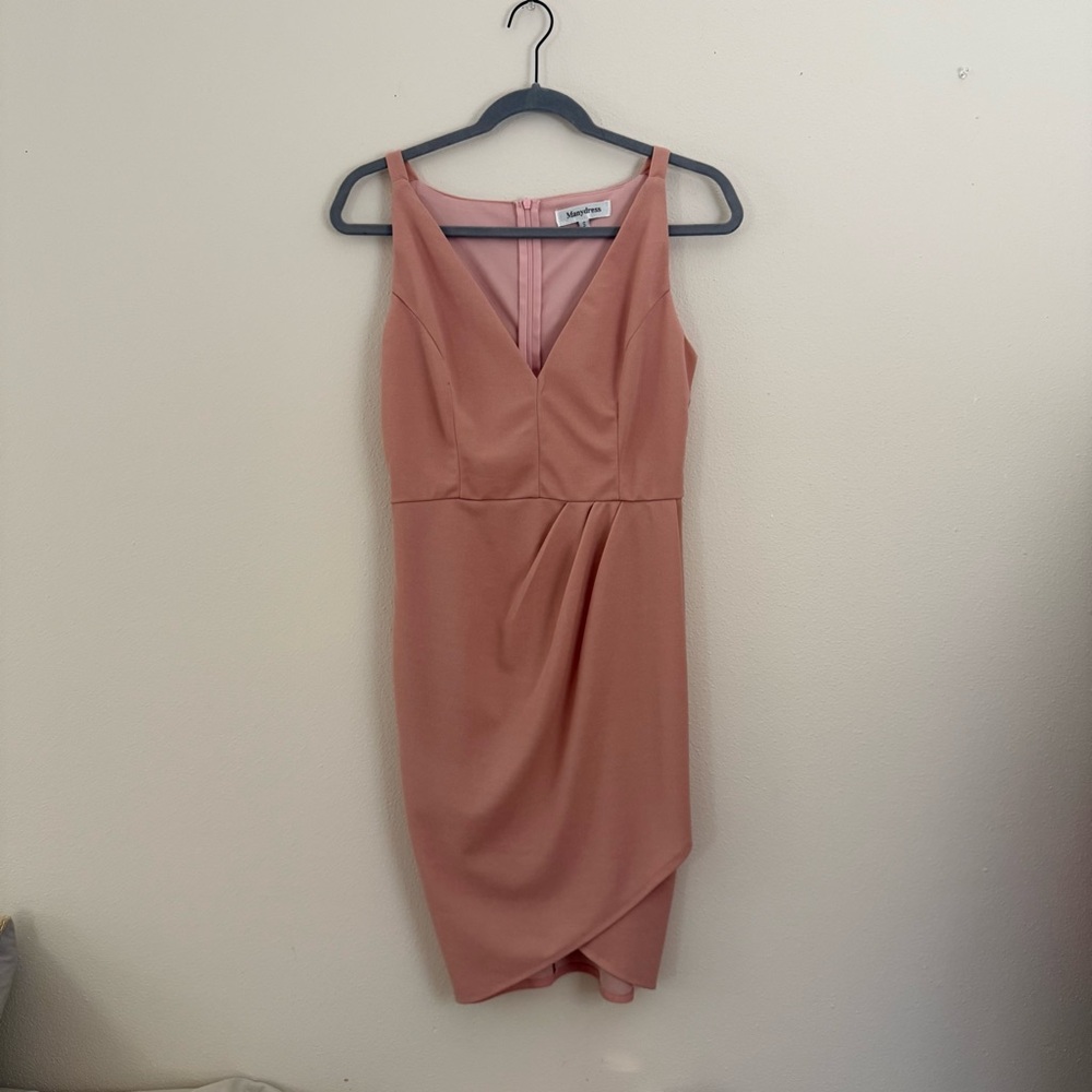 Manydress Blush Pink Sleeveless Midi Dress Small